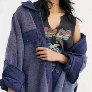 NWT Free People Ruby Blue Cardigan Sweater
